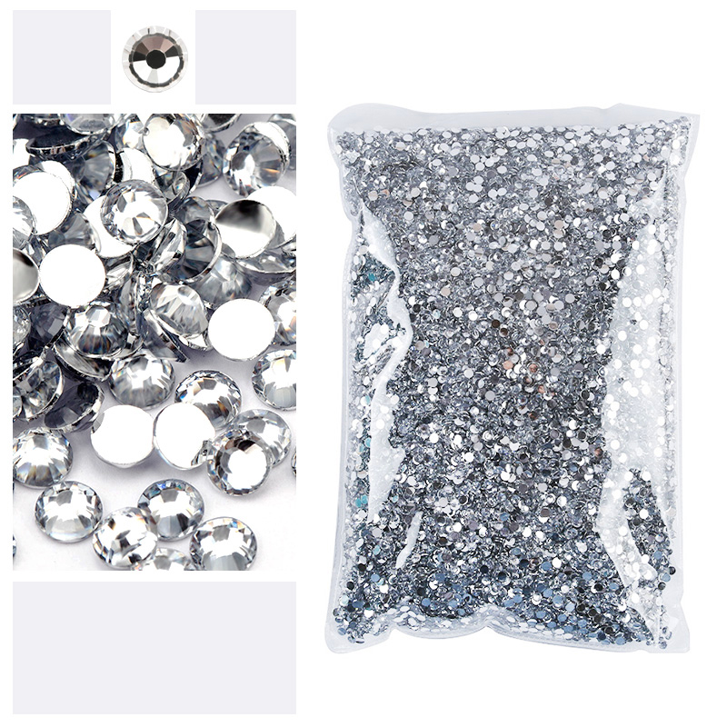 Hotfix Rhinestone Sheet - クリア 2-5 ミリメートル卸売パッケージ樹脂ラインストーンヒラタラウンド非ホットフィックス輝くクリスタル DIY 衣類クラフト