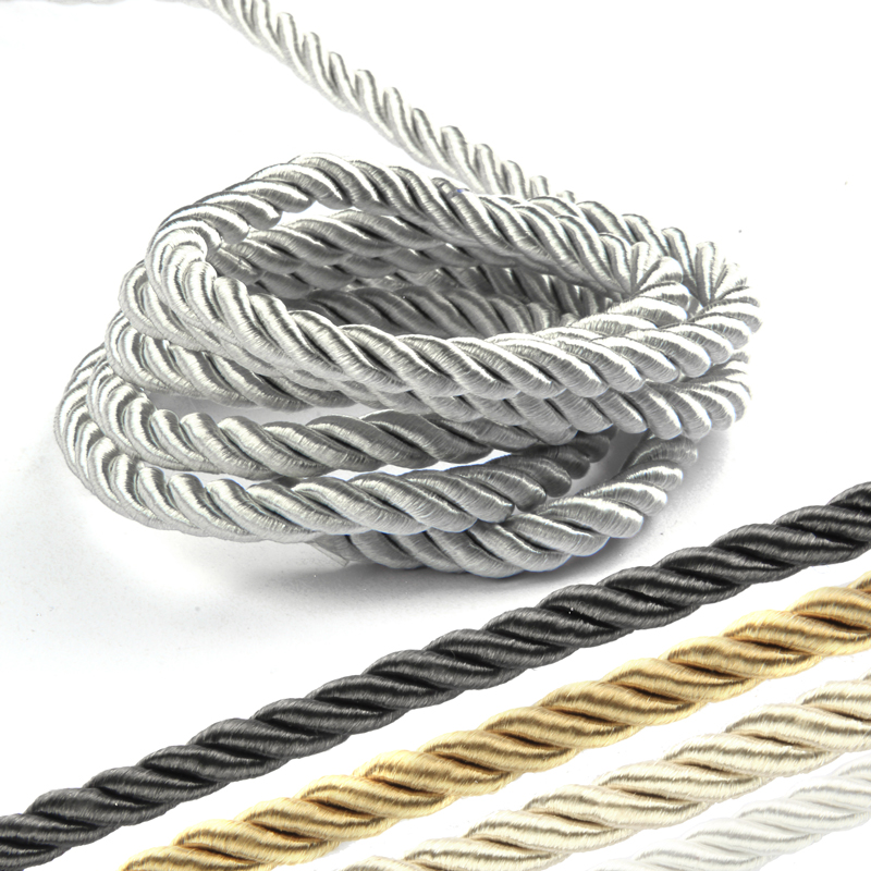 Cord Trim Twisted - 5YD/ロット 8 ミリメートルツイストトリムコードロープナイロンロープ家の装飾アクセサリー DIY 手作りホームテキスタイル装飾編組ロープ
