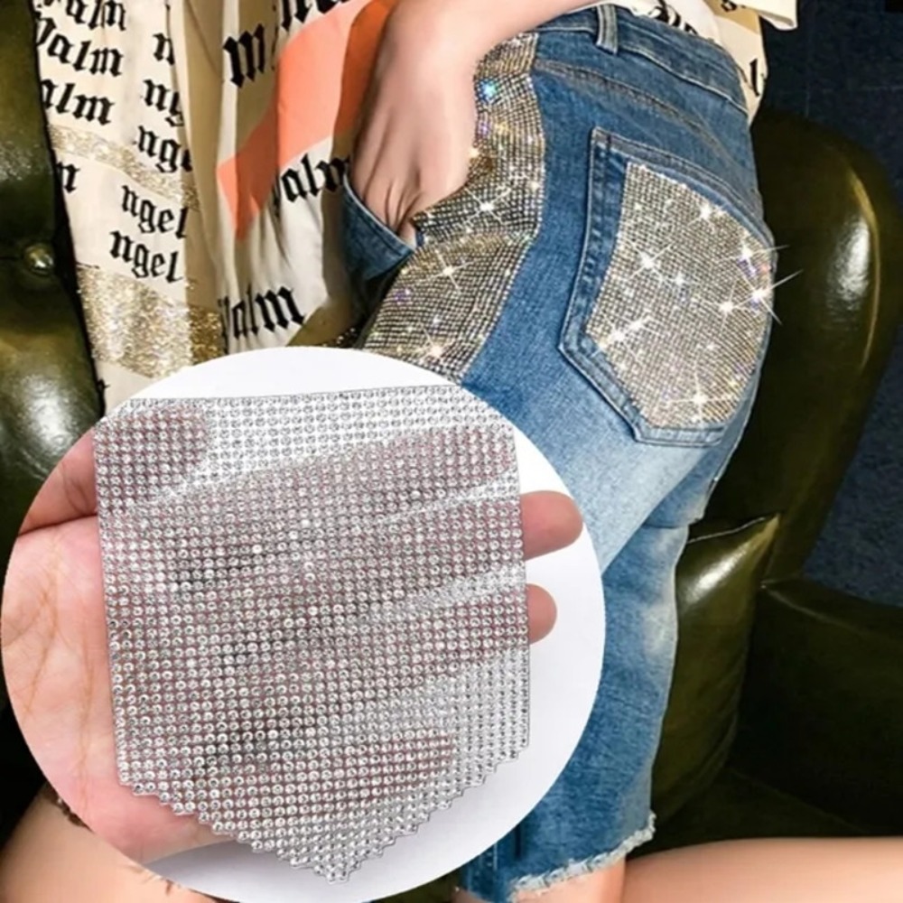 Hotfix Rhinestone Sheet - 装飾用の豪華なラインストーンパッチ,衣類用のクリスタル,プリント,ポケットステッカー,窓用,DIY