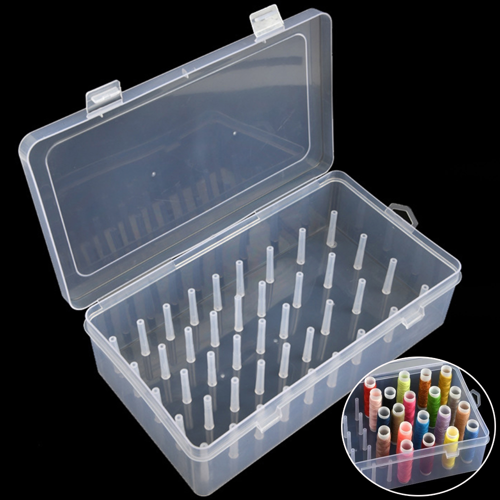 Craft Embellishment Storage - 新しいミシン糸ボックス 42 個スプールボビンキャリングケースコンテナホルダークラフトスプール整理ケース縫製 24 スプール
