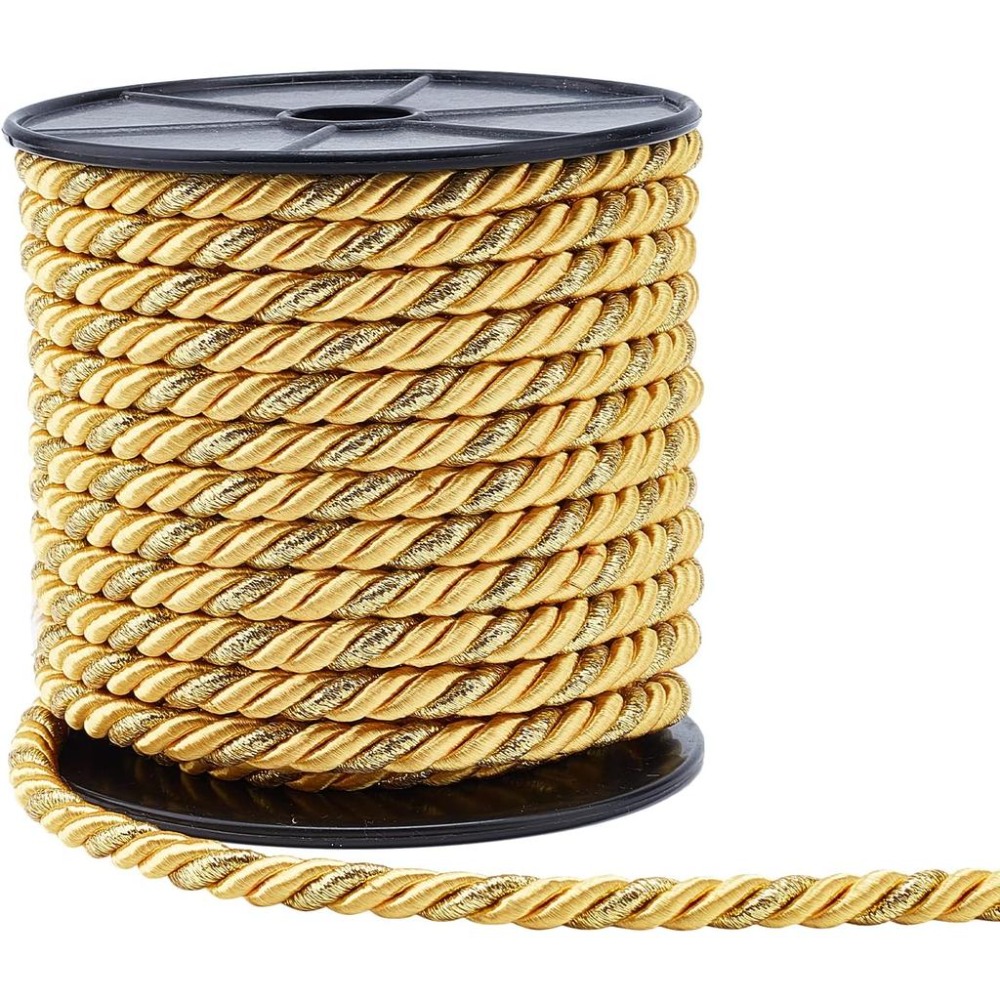 Cord Trim Twisted - 8mmツイストコード 20ヤード 麻紐コード ロープ ソリッドシルクロープ 装飾用ツイストサテンロープ