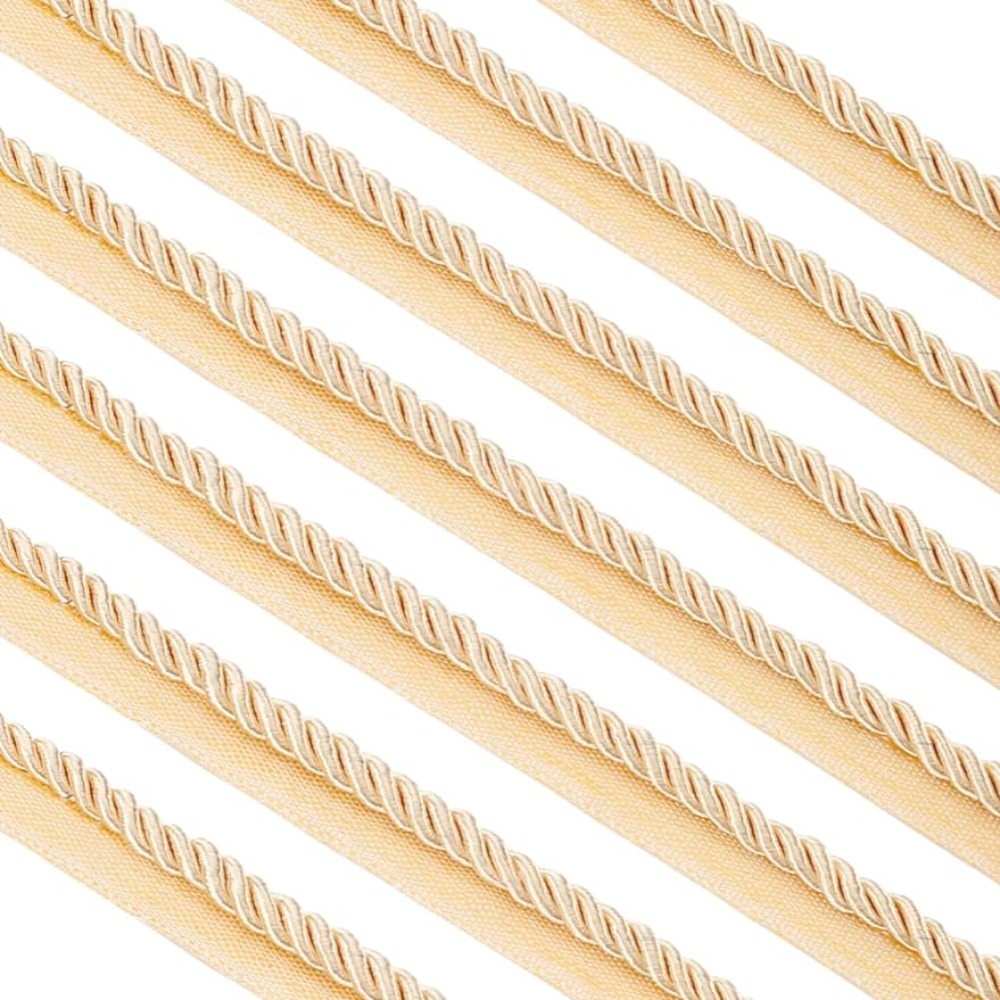 Cord Trim Twisted - 11 ヤードツイストリップコードトリム 3/5 インチ室内装飾トリムコードロープリボンライトカーキ編組リボン家の装飾 DIY