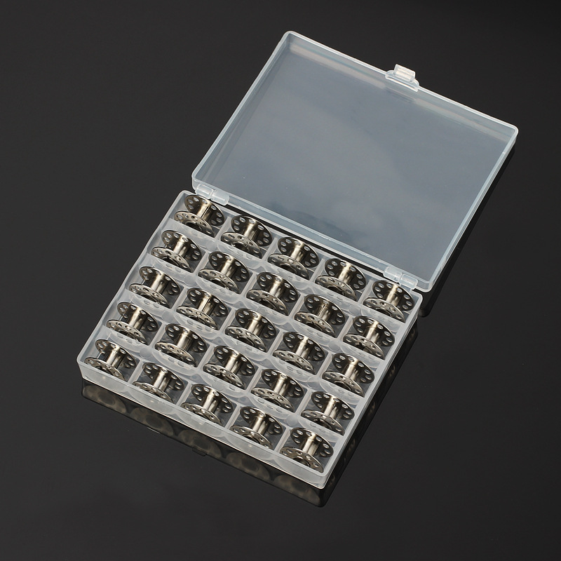 Craft Embellishment Storage - 25 ピース/セット空のボビンミシンプラスチックケース収納ボックスミシンスプール用糸収納ケース縫製ツール