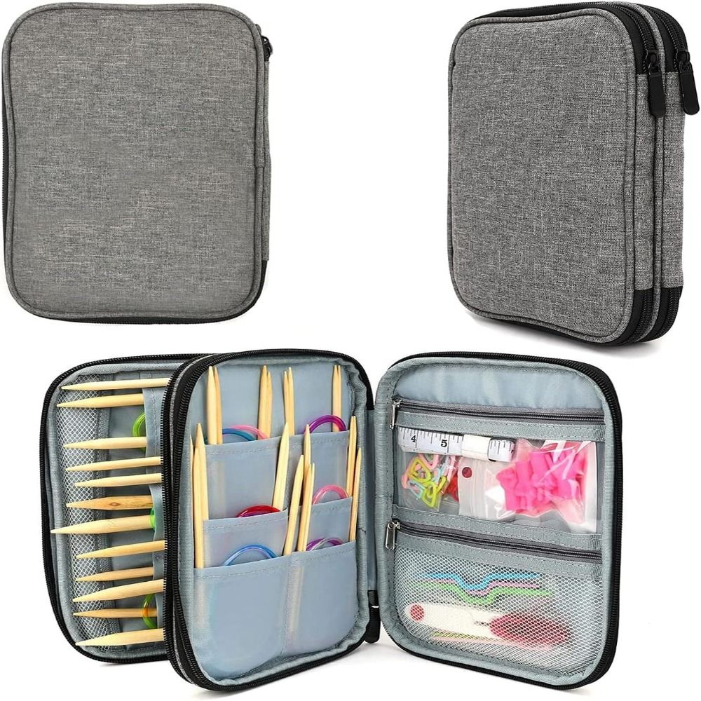 Craft Embellishment Storage - 編み針用収納バッグ,ニット針,かぎ針編みのケース,トラベルケース