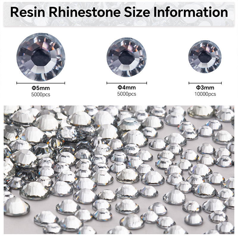 クリア 2-5 ミリメートル卸売パッケージ樹脂ラインストーン - Hotfix Rhinestone Sheet のレビューと価格