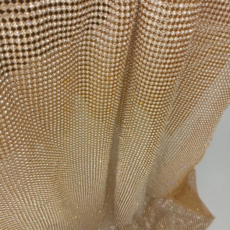 45 × 120 センチメートルキラキラゴールドベースライン - Crystal Mesh Fabric のレビューと価格