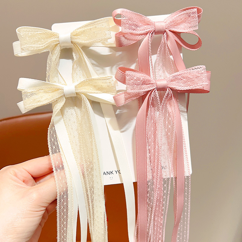子供のための蝶ネクタイのヘアピン,王女の女の子,長いタッセル - Tassel Fringe Trim のレビューと価格