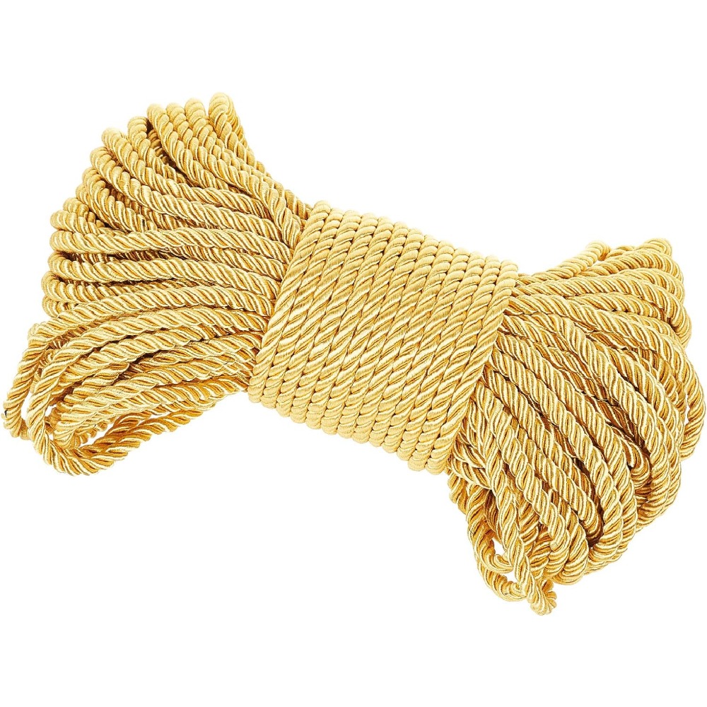6mm金メッキロープ,27ヤード,シルクリボン,サテン,光沢 - Cord Trim Twisted のレビューと価格