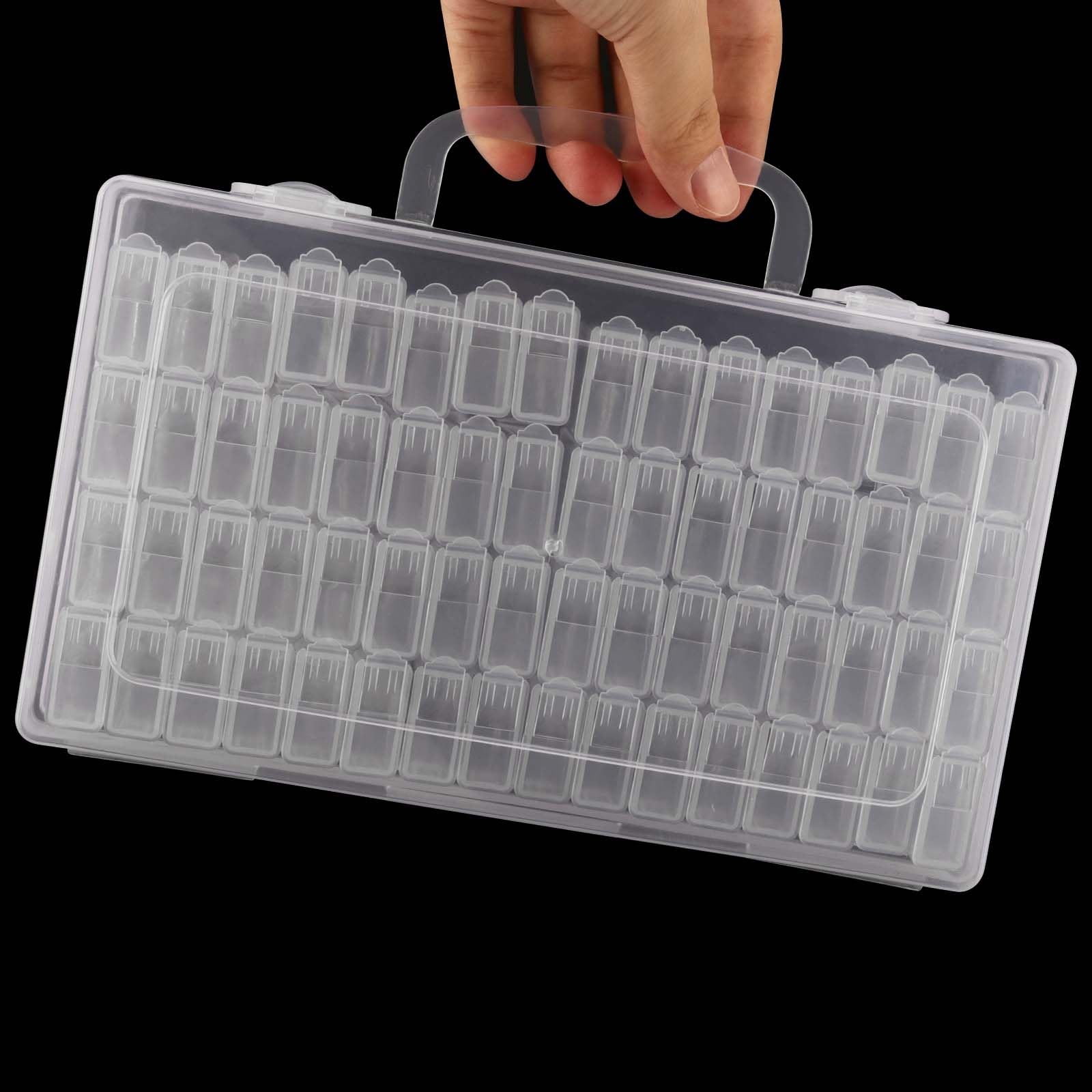 1/2/3/4パック 64グリッド ダイヤモンドペインティン - Craft Embellishment Storage のレビューと価格