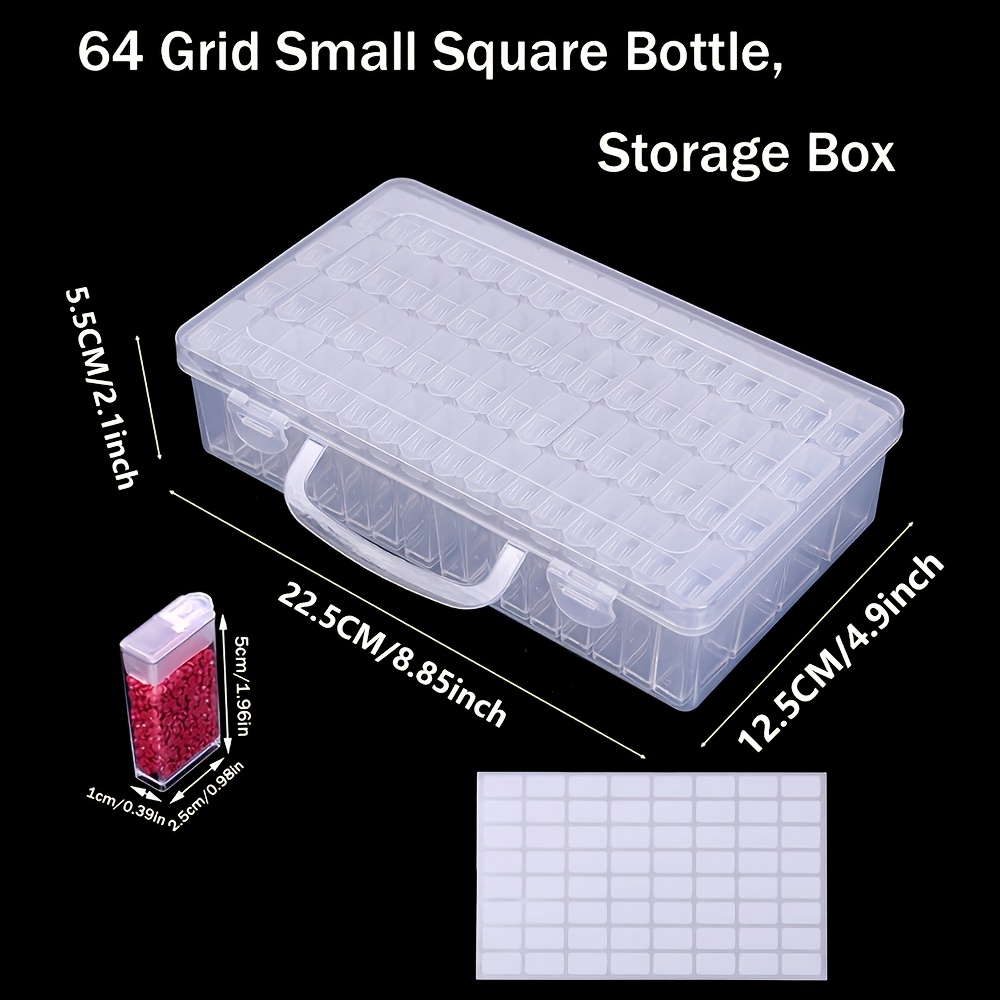 1/2/3/4パック 64グリッド ダイヤモンドペインティン - Craft Embellishment Storage のレビューと価格