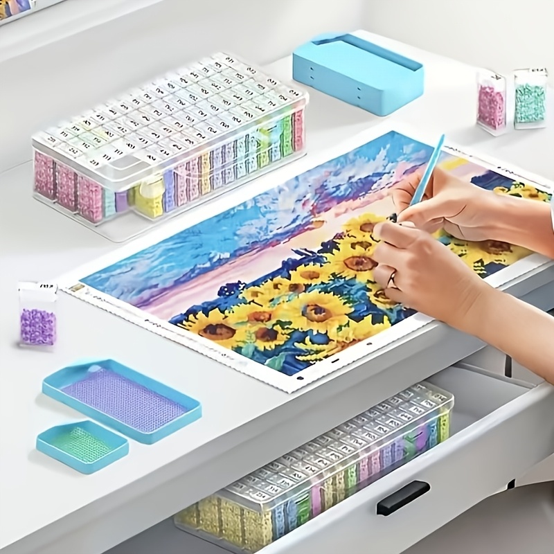 1/2/3/4パック 64グリッド ダイヤモンドペインティン - Craft Embellishment Storage のレビューと価格