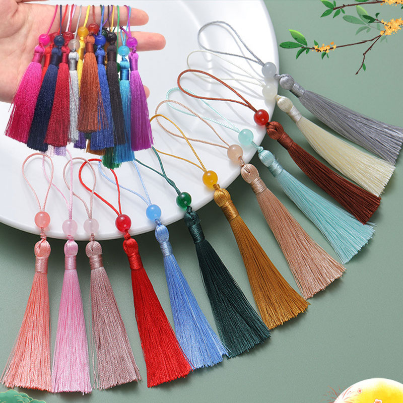 5-100 個ブックマークビーズタッセルポリエステルタッセル - Beaded Trim Fringe のレビューと価格
