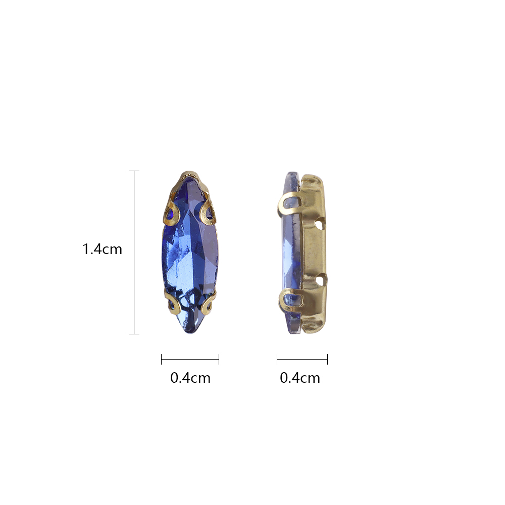 20個入り 4x15mm ホースアイクリスタルガラスストーン - Sew On Rhinestone のレビューと価格
