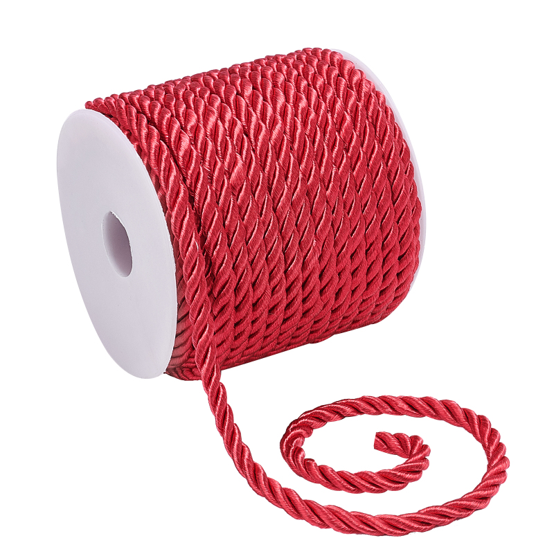 クリスマス用の赤いシルクロープ,3プライ,19.6ヤード,5 - Cord Trim Twisted のレビューと価格