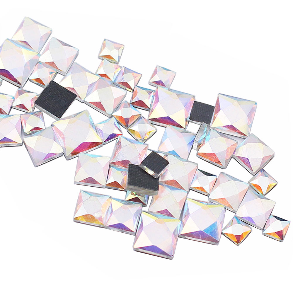 5mm 8mm 10mmラインストーン スクエア型 フラット - Hotfix Rhinestone Sheet のレビューと価格