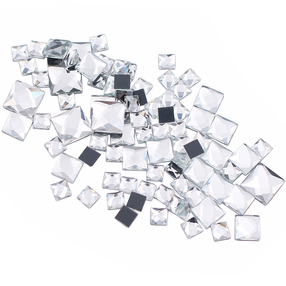 5mm 8mm 10mmラインストーン スクエア型 フラット - Hotfix Rhinestone Sheet のレビューと価格