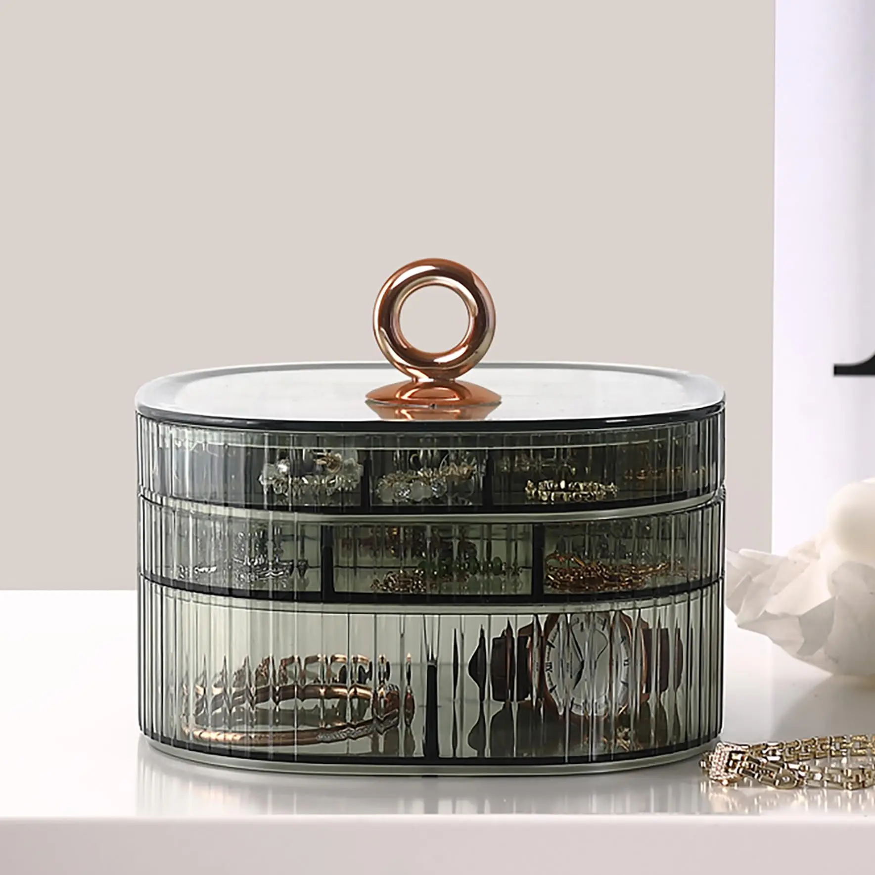 ジュエリーボックス、ハンドル付きジュエリーオーガナイザー、女 - Craft Embellishment Storage のレビューと価格