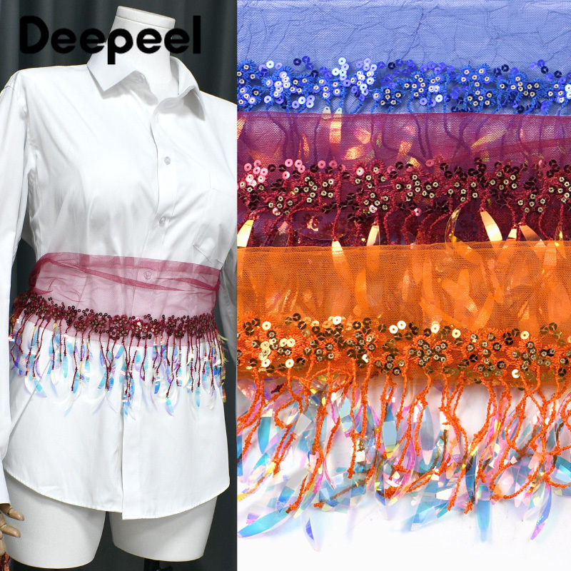 2/5/10 ヤード 15 センチメートルスパンコールビーズ - Beaded Trim Fringe のレビューと価格